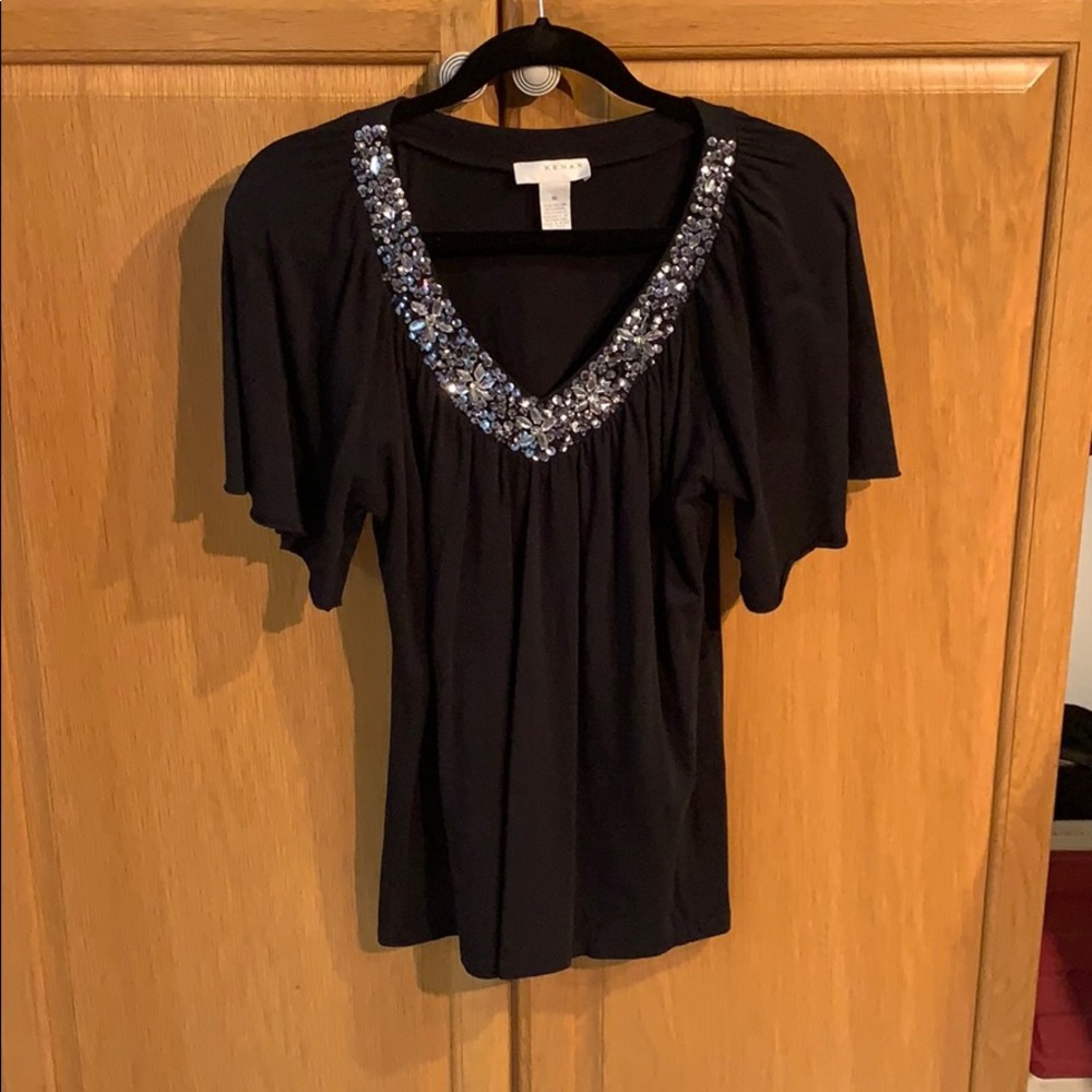 Kenar black embellished top